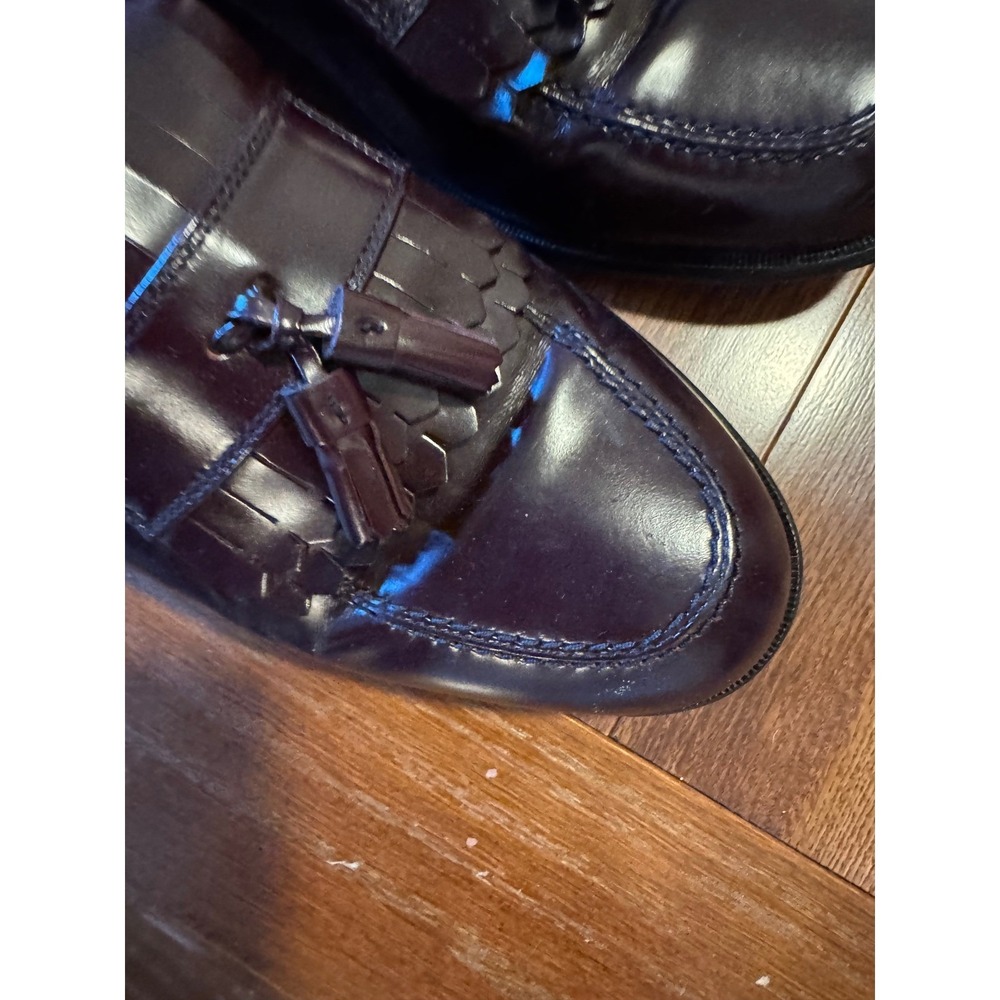 Bostonian Classics First Flex Burgundy Leather Tassel Kiltie Loafers 12W - Picture 9 of 11